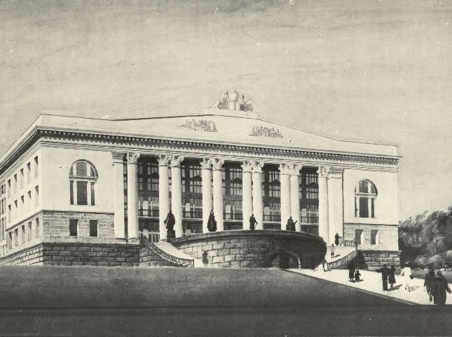 Архитекторы Москвы разрабатывали грандиозные планы по восстановлению всего города и областной библиотеки Сталинграда в частности.